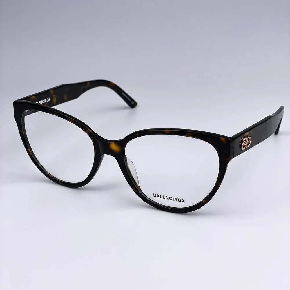 SALE! NEW Balenciaga Everyday BB0064O 002 Havana Gold Cat Eye Women Eyeglasses